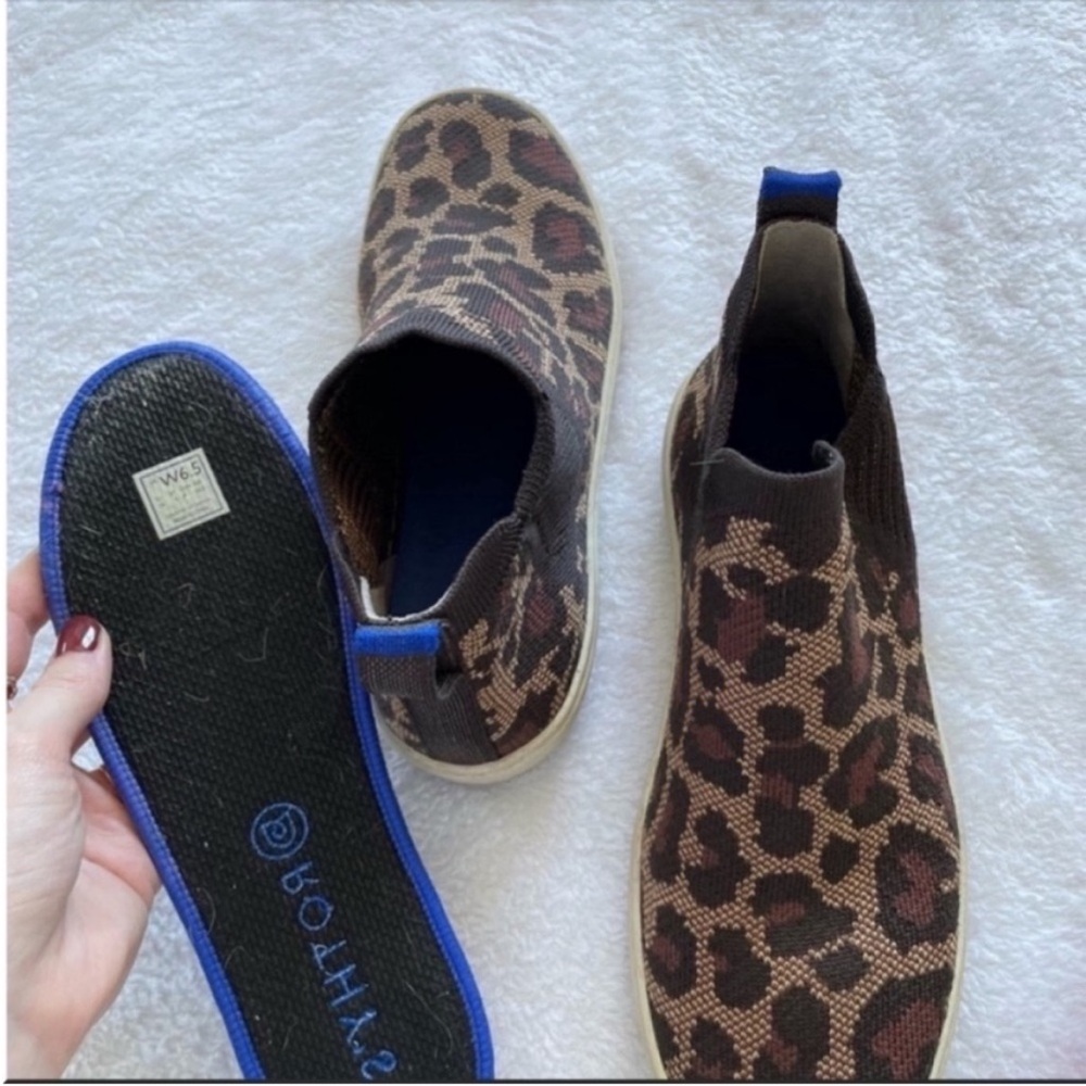Rothys Limited Edition Wildcat Print Chelsea Boots - Picture 6 of 9